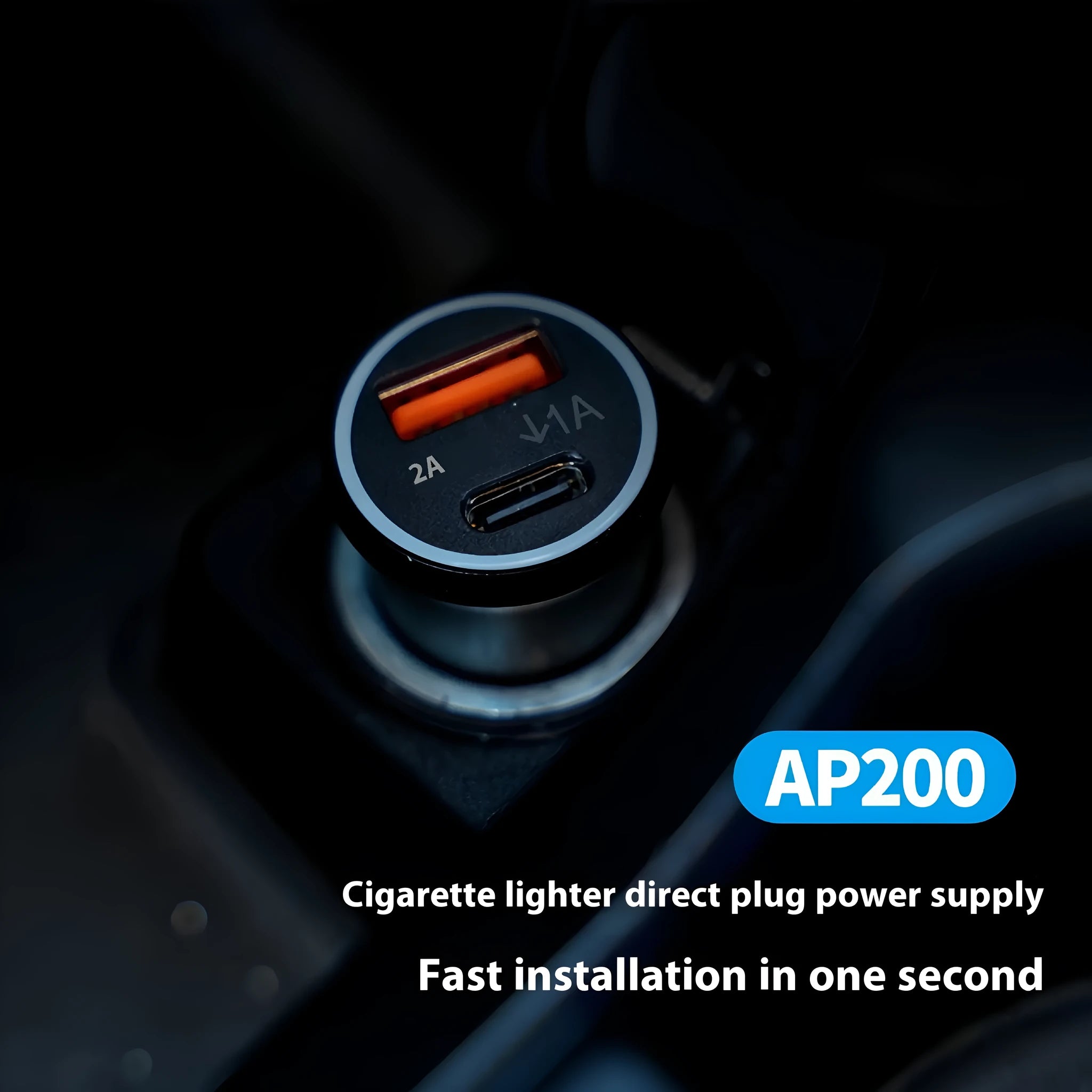 Black car charger GPS locator device with ABS housing for vehicle tracking