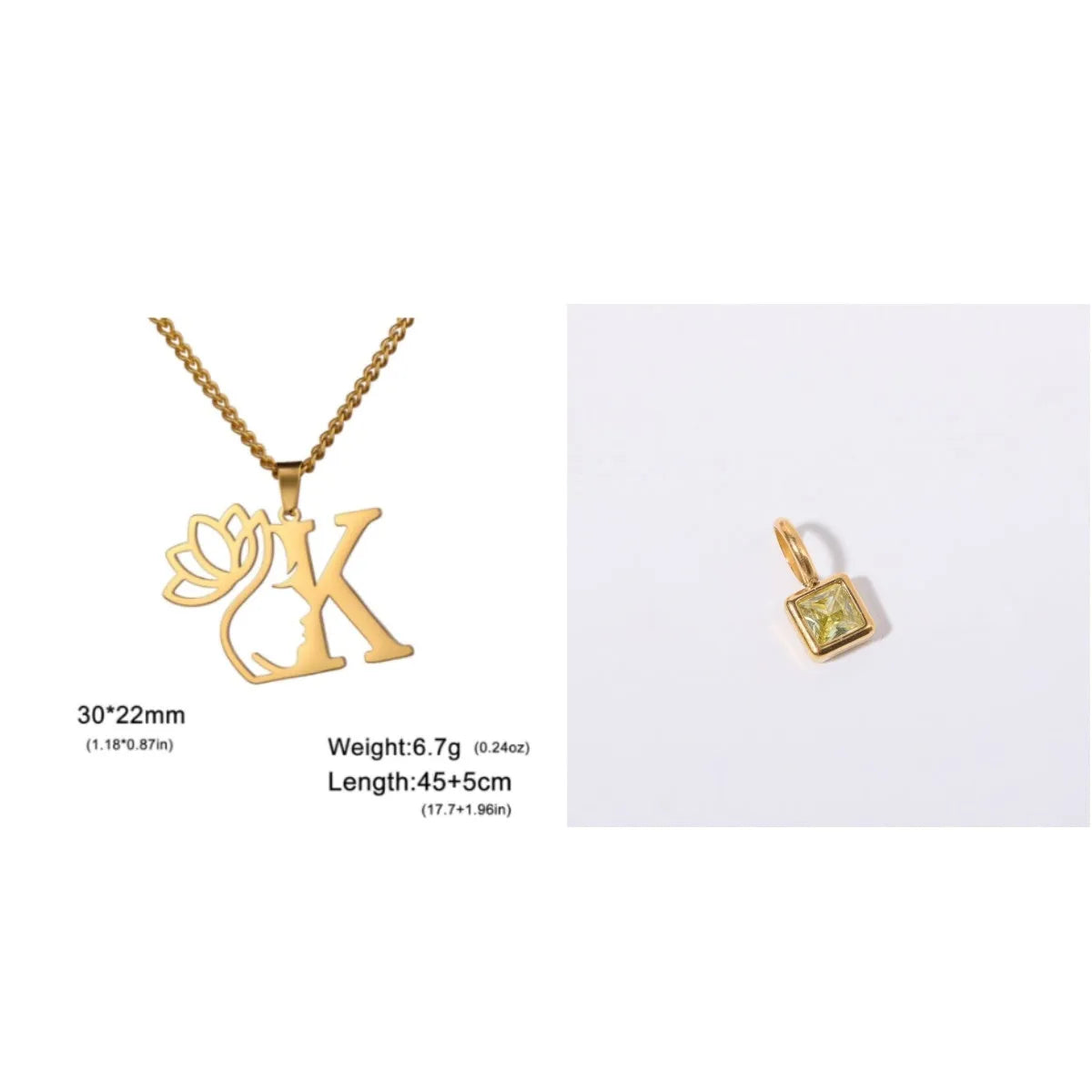 Stainless steel cross chain necklace with electroplated finish and single pendant