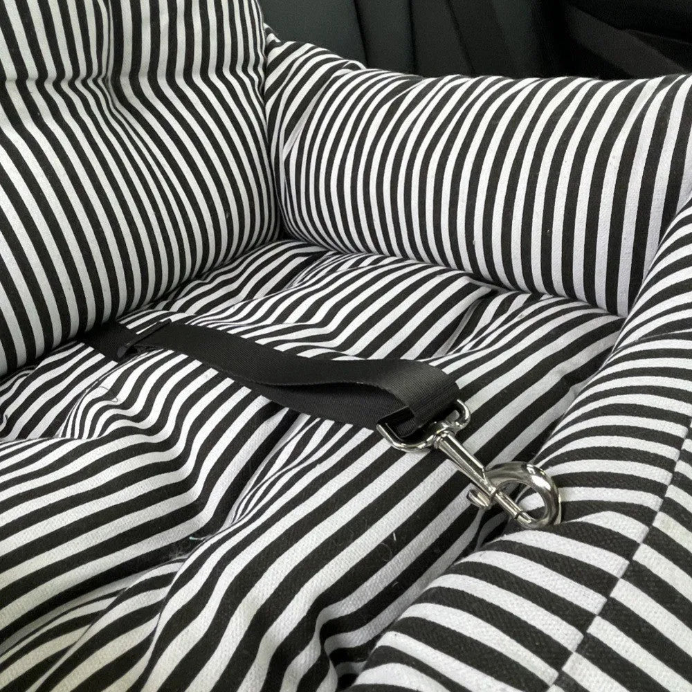 Pet sofa bed car nest striped dog bed 45x40x30cm cloth material raised sides