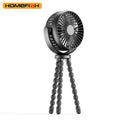 HOMEFISH F2 automatic shake head handheld fan with LED light and removable bracket