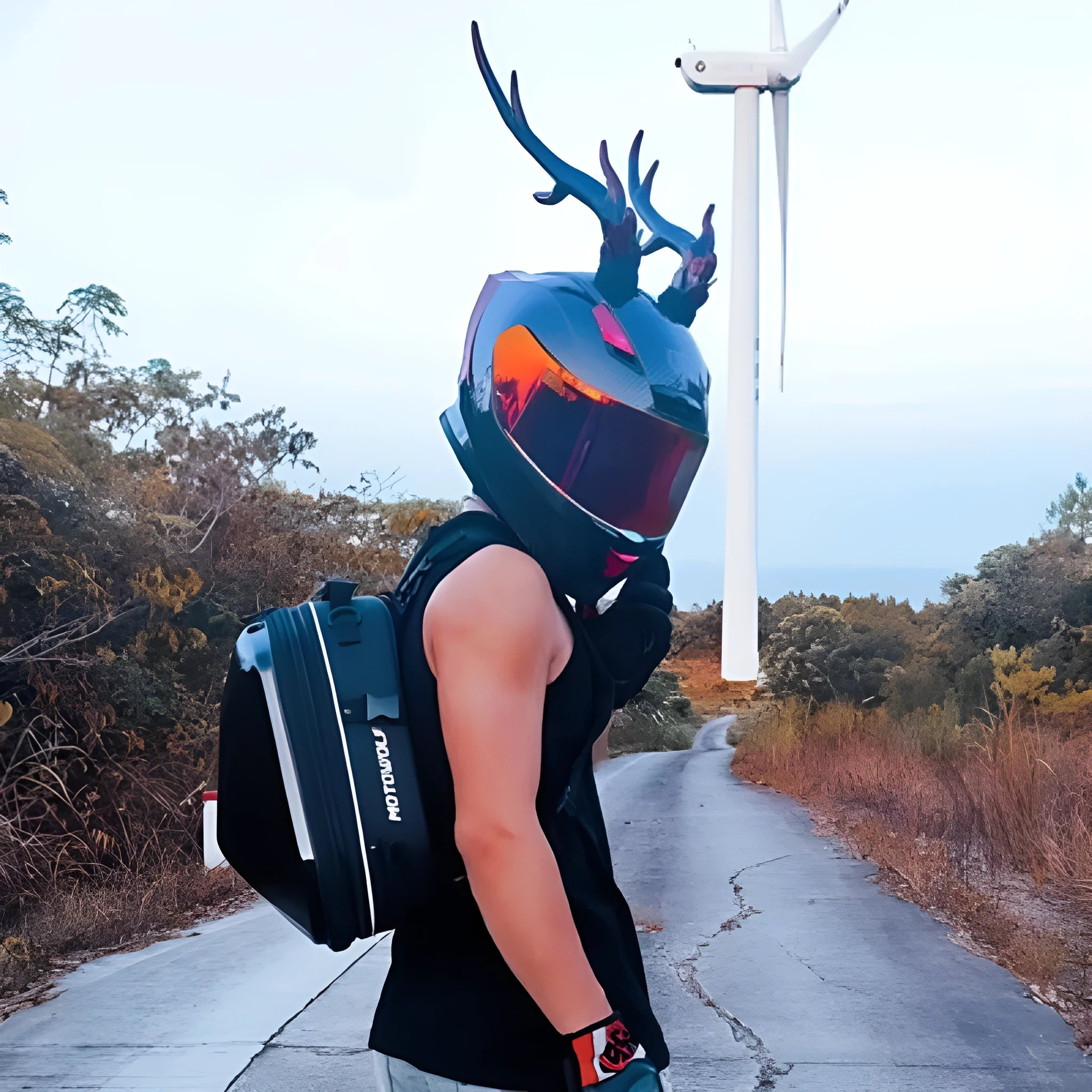 Resin dragon horn helmet decorations in multiple colours for motorcycle and scooter customisation