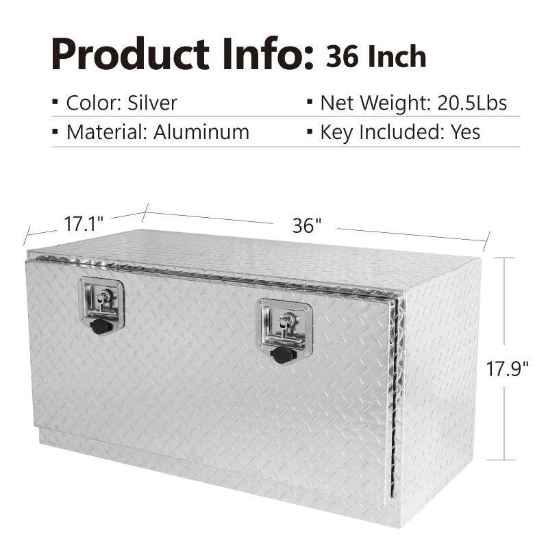 Black 26-inch aluminium alloy rolling tool case with wheels and pull handle.