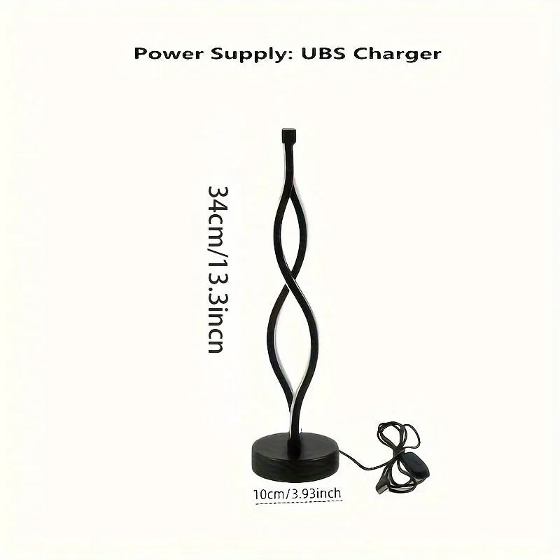 Black aluminium desk lamp with touch dimming controls and three-colour adjustment button