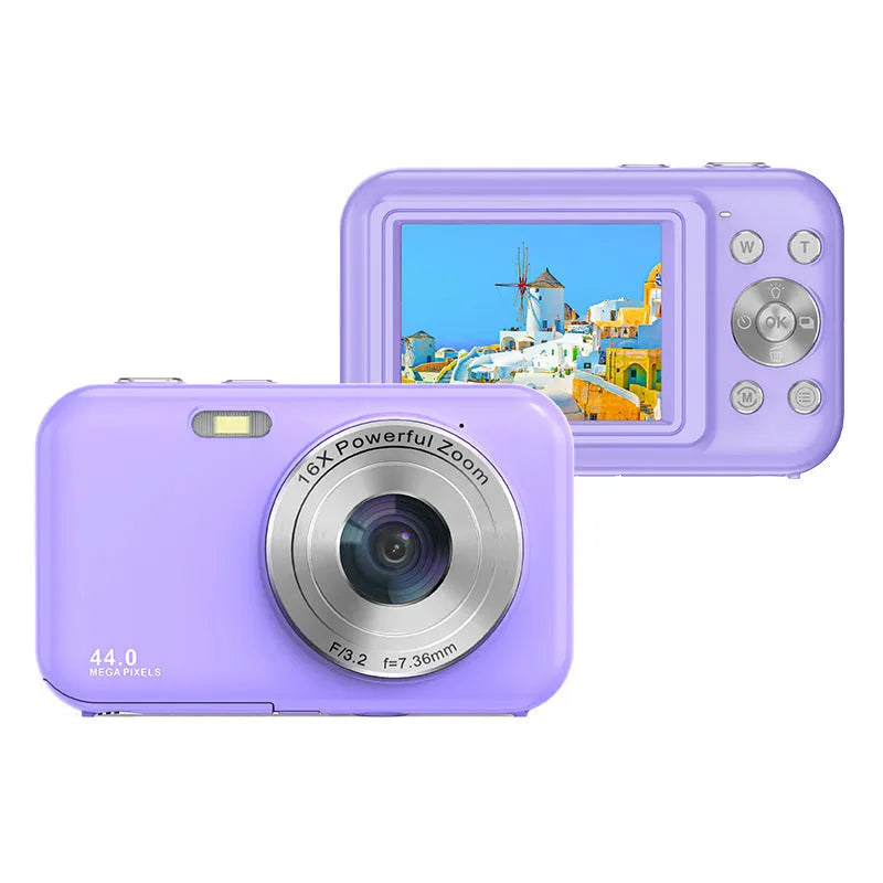 Digital children camera in black, green, pink or purple with 2.4-inch screen