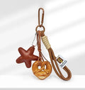 Handmade soda bread handbag charm in creative cartoon style with baking varnish finish