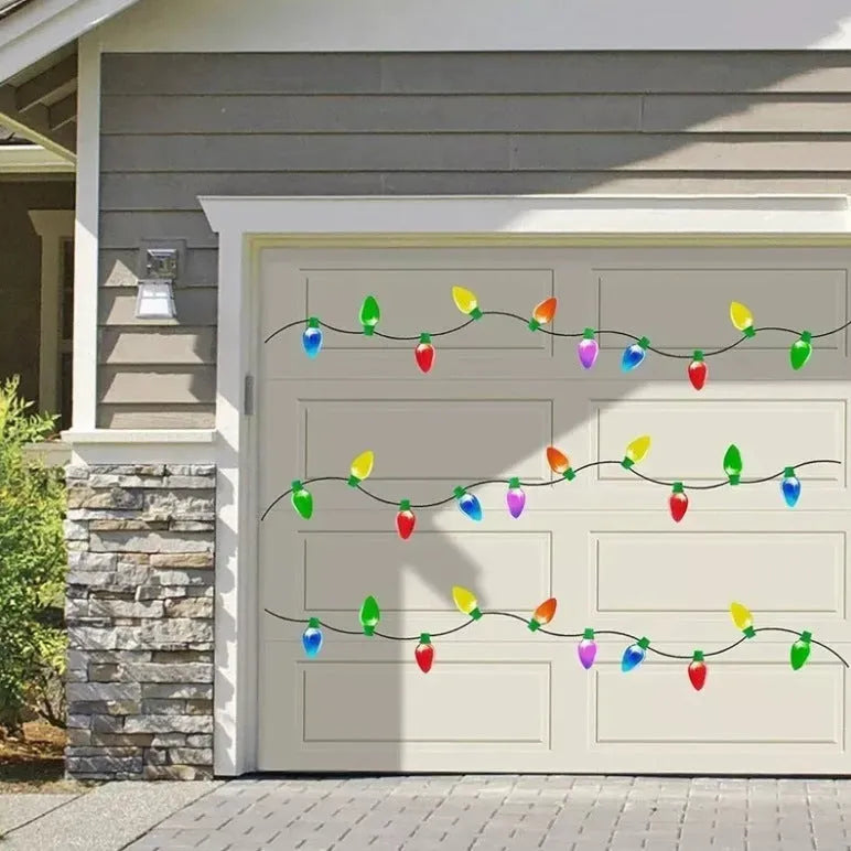 Christmas light bulb reflective magnetic paste set with white honeycomb material