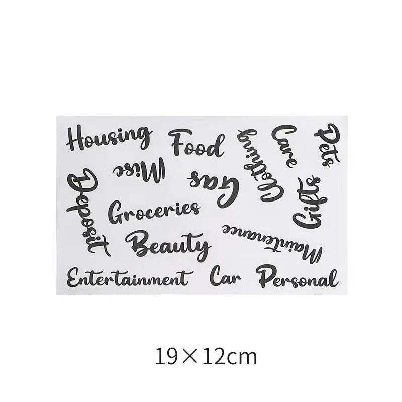 Assorted adhesive stickers and sticky notes showing grid formats and colourful designs with A6 ruler versions