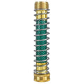 Brass spring hose connector for garden irrigation with 15cm length and threaded connections