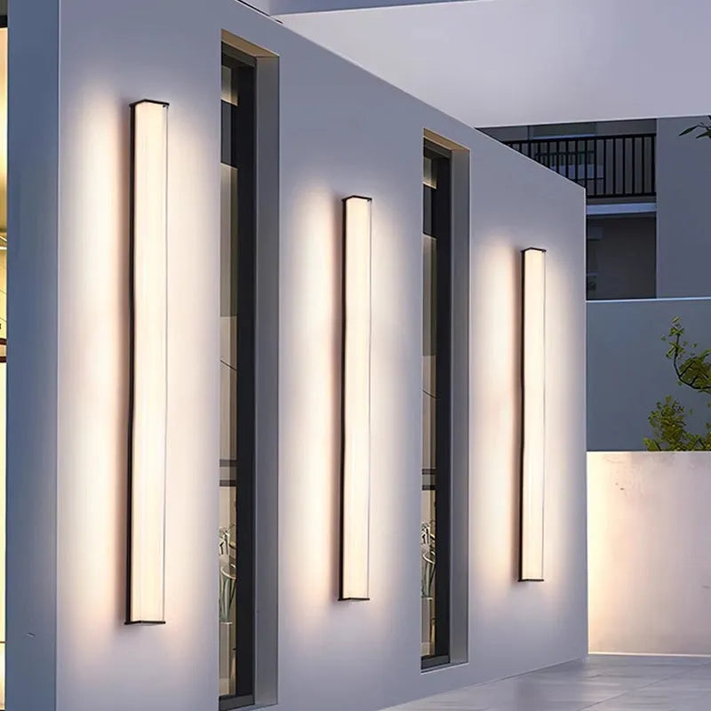 Modern outdoor wall lamp for villa hotel courtyard entrance lighting in five size options