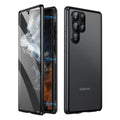 Samsung S24 Ultra magnetic phone case in multiple colours showing peep-proof mirror and metal construction.