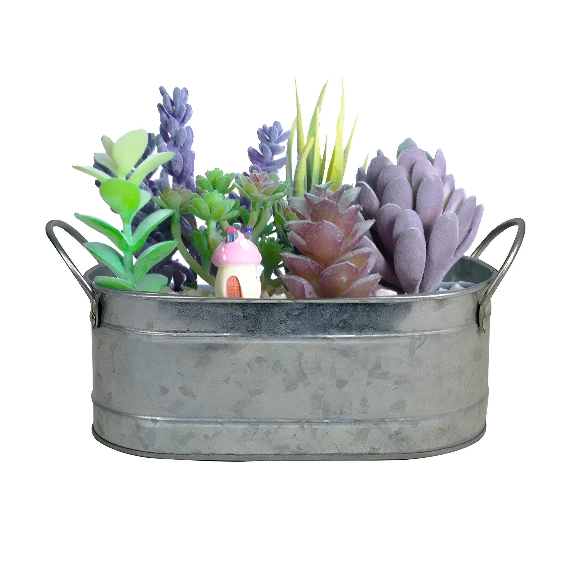 Iron sheet desktop flowerpot for succulent and herb planting