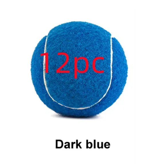 Rubber dog tennis ball in assorted bright colours with 6.3cm diameter for bite-resistant fetch play