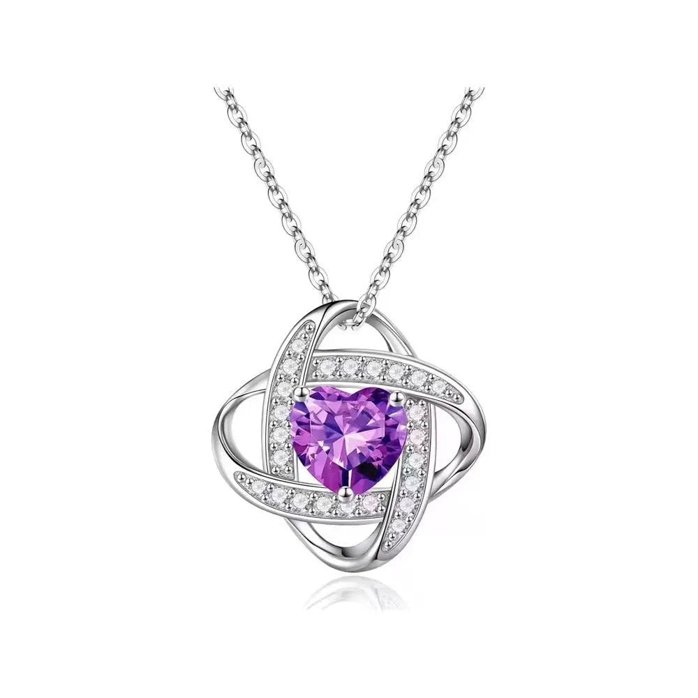Heart-shaped pendant necklace in electroplated copper with Tibetan silver finish showing colour options