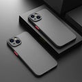 Frost hard iPhone protective case with fine hole pattern for skin-sensing, shown in dark night green colour