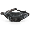 Dark crazy horse cowhide leather messenger bag showing front flap and adjustable shoulder strap.