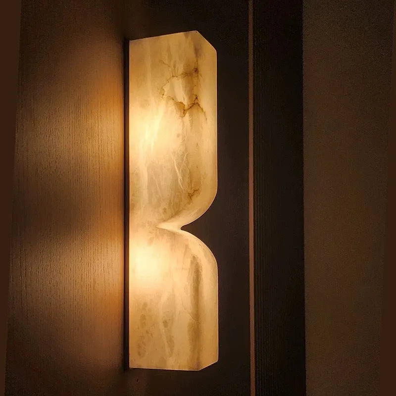 Copper Nordic wall strip lamp with warm light illumination