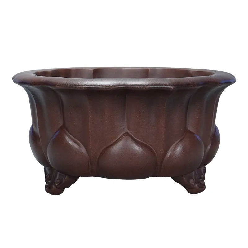 Purple sand antique finish succulent flower pot measuring 37x37x20cm.