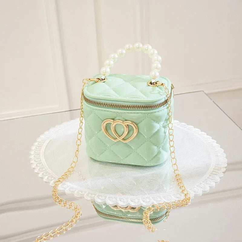 PVC bucket gel bag with heart pattern in multiple colour options