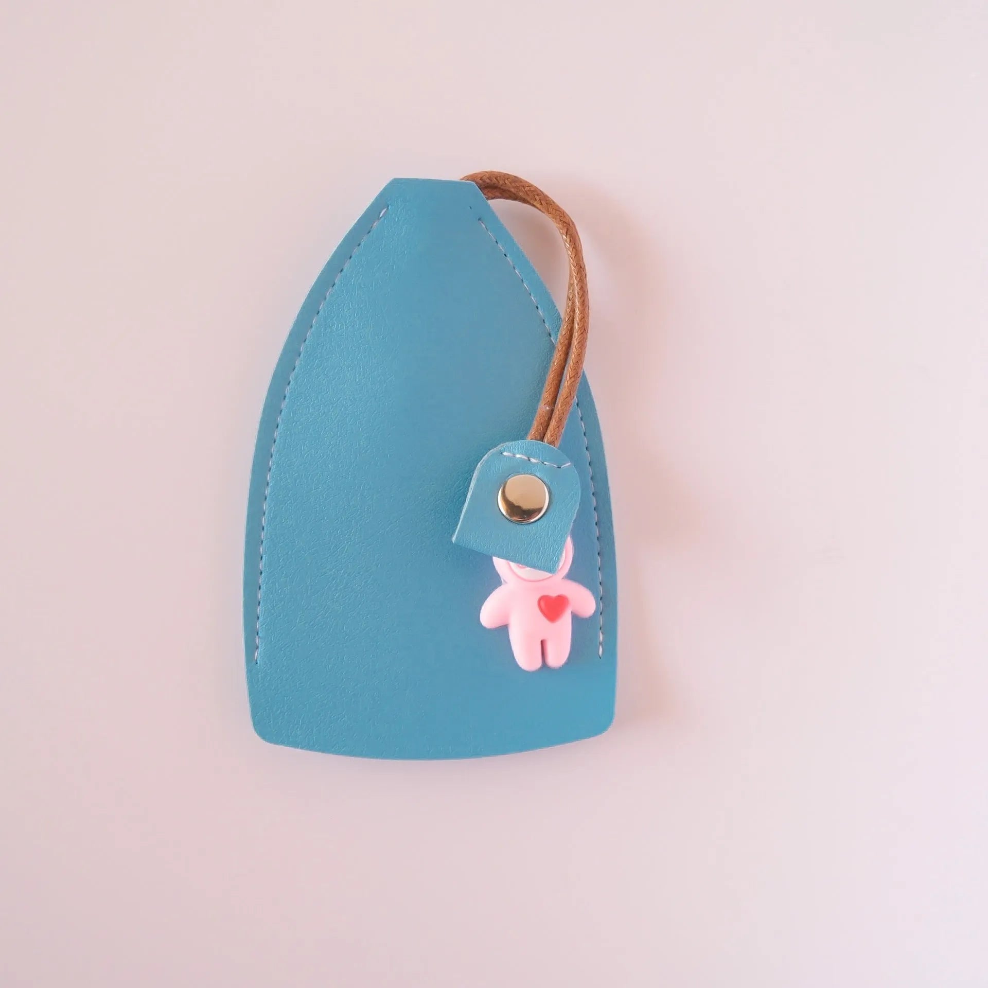 Universal large capacity PU leather car key case with credit card slots in five colour options.
