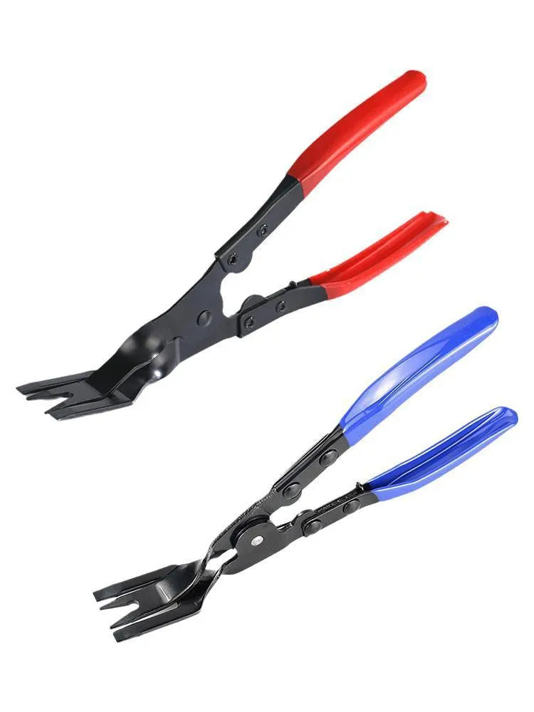 Blue steel car interior trim removal pliers with 235mm length and 32mm head