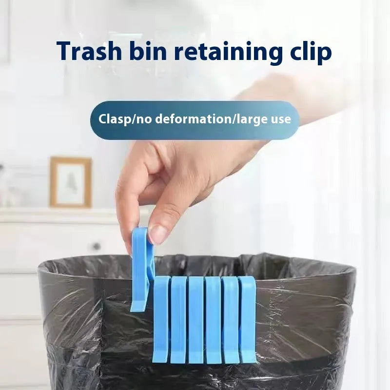 PP plastic garbage bag clip for securing bin liners to waste container rims