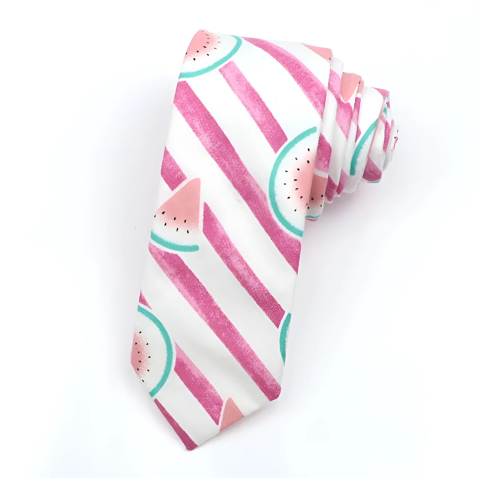 Narrow cotton bow tie with cartoon print pattern in assorted colour codes for men casual wear