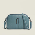 Women's genuine leather shoulder bag in square design with dimensions 19cm by 13cm by 6cm