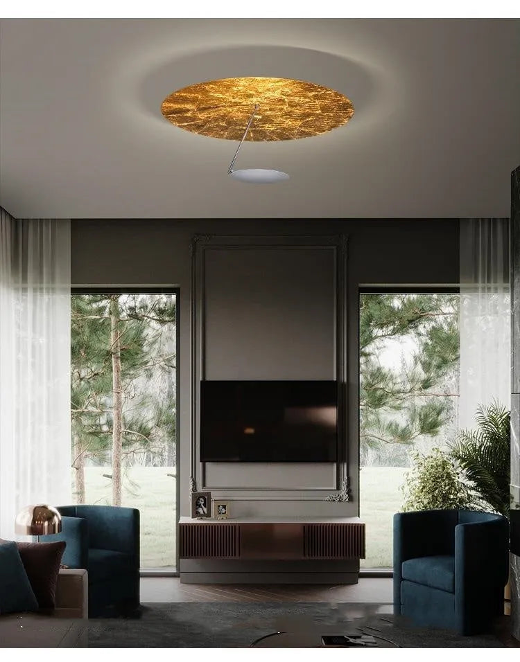Iron ceiling lamp with warm LED lighting in 50 cm diameter