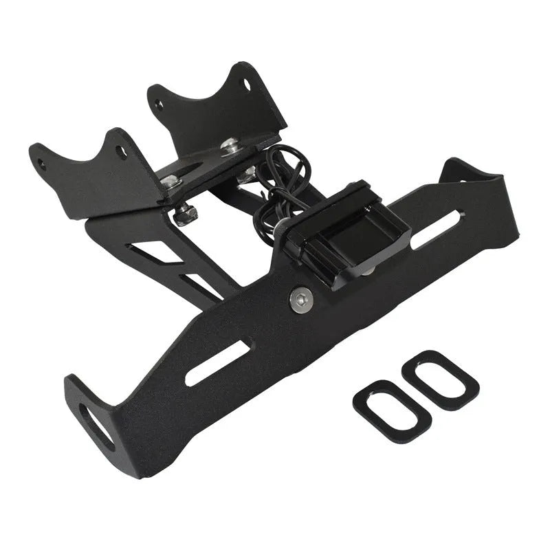 Black aluminium license plate holder for Honda motorcycle rear mounting