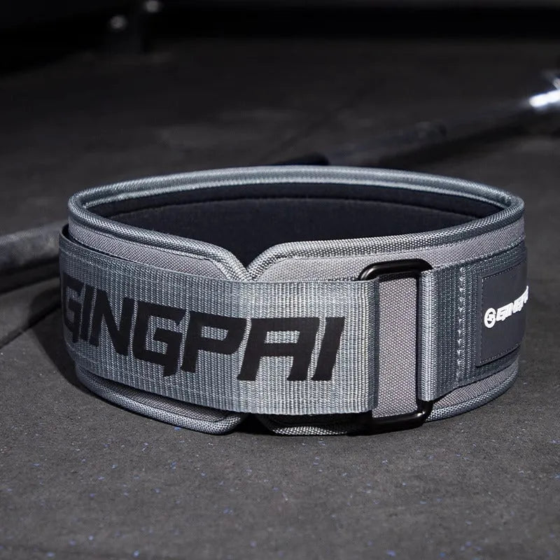 Powerlifting belt in multiple colours for abdominal support during squats, deadlifts, and bench press