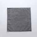 Grey square microfiber kitchen cleaning cloth for oily pots and bowls