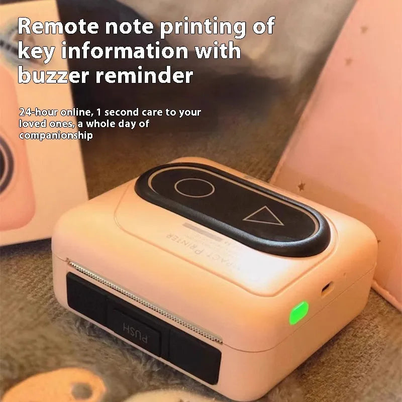 Compact Avocado Green Bluetooth mini thermal printer for mobile phone photo and text printing