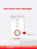 White emergency alert system with central buzzer unit and three wearable emergency buttons