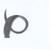 Long curly gradient hair extension patch in Aurora Purple colour, approx 60cm length.