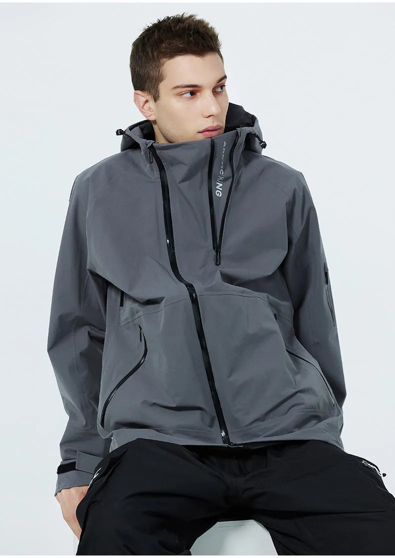 Men's and women's thin ski suit in yellow, black, grey and liner colours for snow sports