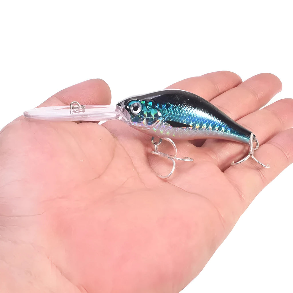 Floating rock little fat man mino fishing lure measuring 10.5cm with deep diving long tongue board