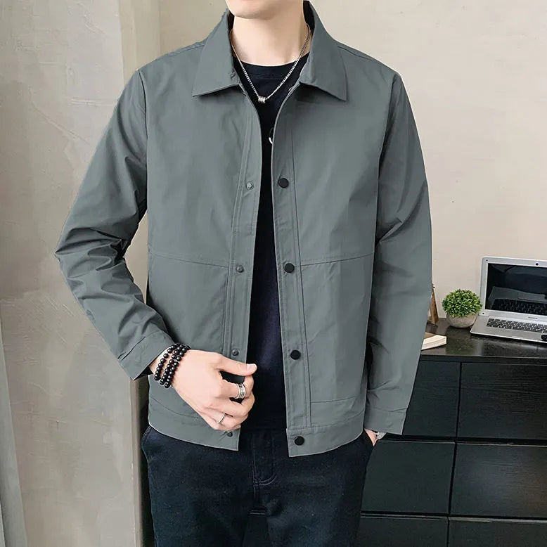 Men's thin single-layer Korean style jacket in polyester for spring and autumn wear