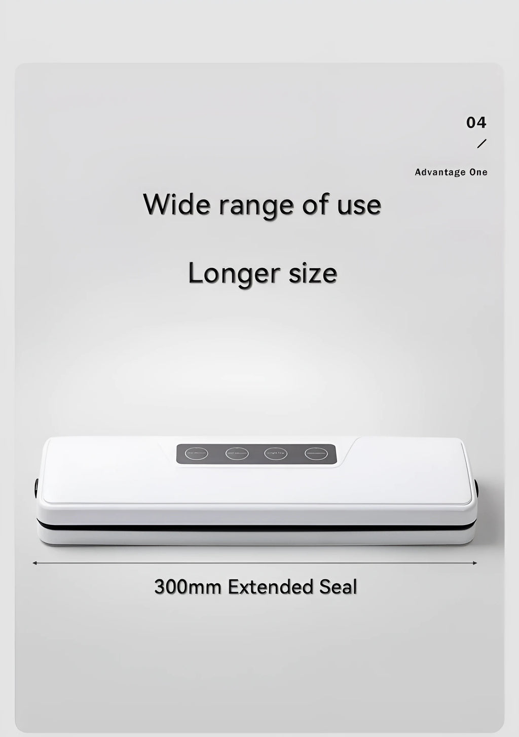 White automatic vacuum sealer machine with compact compression sealing design for household food preservation