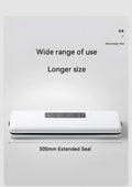 White automatic vacuum sealer machine with compact compression sealing design for household food preservation