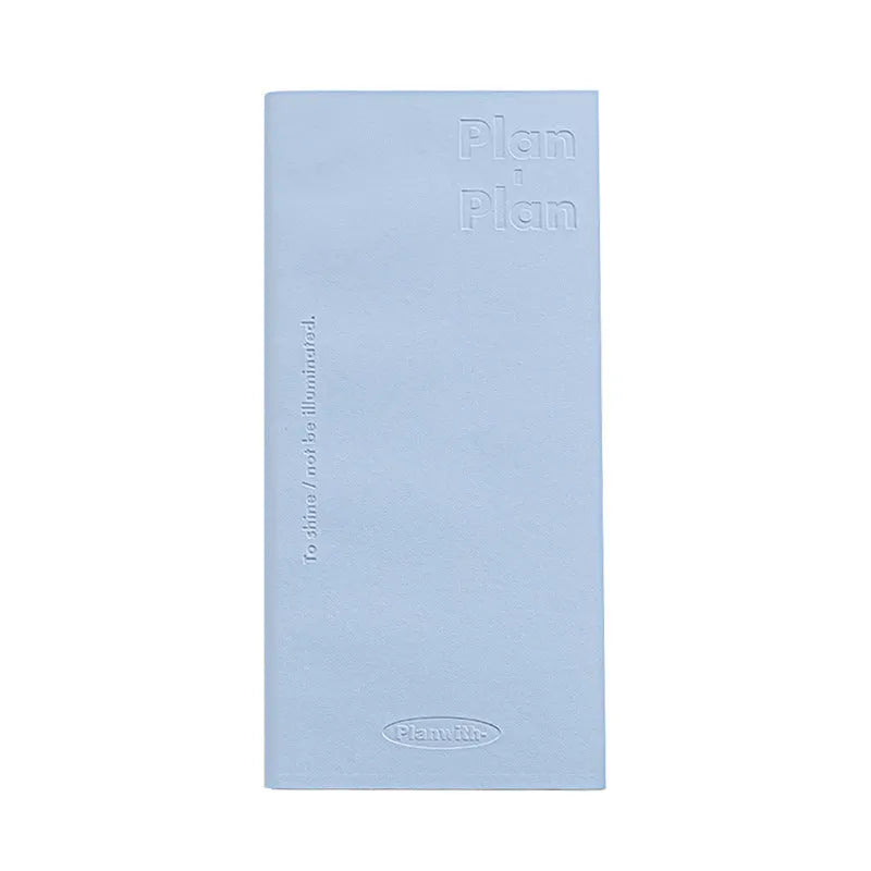 Embossed simple visual meter book notebook showing available blue, grey, purple, white, and protective cover colours.