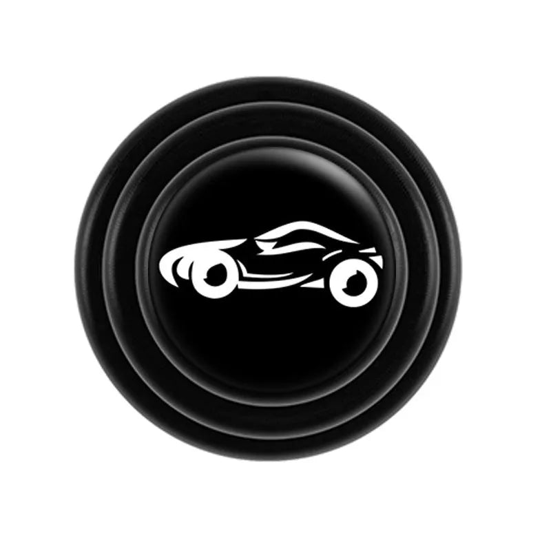 Silicone car door shock pads in black and luminous styles, 20mm size for universal vehicle protection