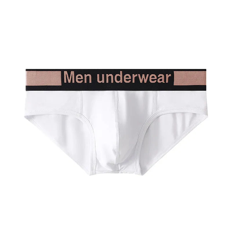 Men's modal briefs in black with gradient waistband, low waist sports style