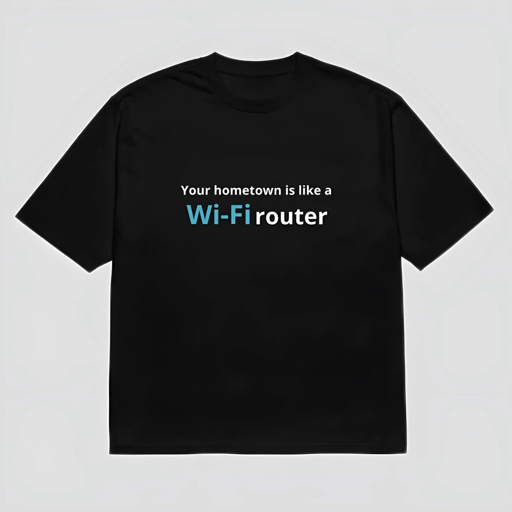 Black men's t-shirt with 3D printed cartoon design, loose fit, short sleeves, round neck