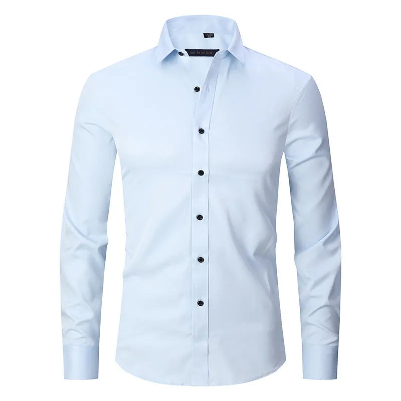 Men's stretch long sleeve work shirt in polyester fibre available in multiple colours and sizes S to 3XL