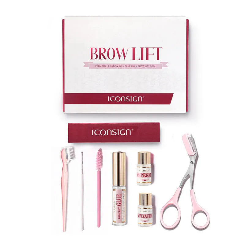 Pink eyebrow quick ironing perm set complete kit for brow styling