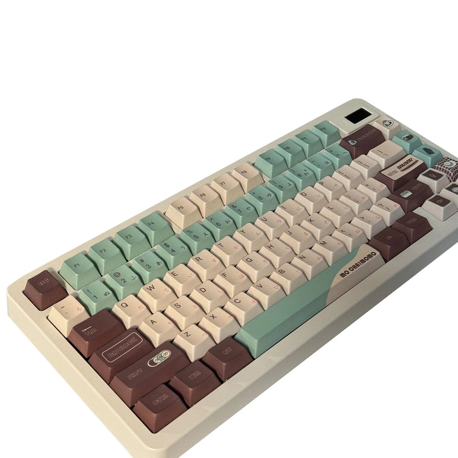 Craft Key CAP mechanical keyboard keycap set with matcha theme design and cross satellite shaft
