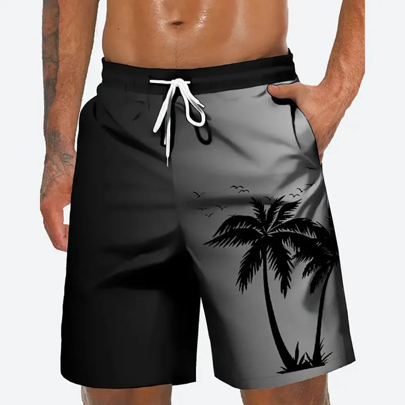 Men's loose fit summer beach trousers in polyester fabric available in multiple colours
