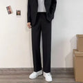 Men's plus size suit jacket set with trousers, white shirt, and tie in college style