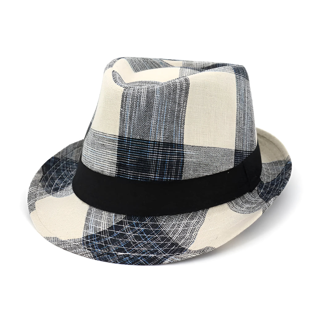 Blue polyester straw sun hat with bell crown and 4.5cm brim for outdoor sun protection