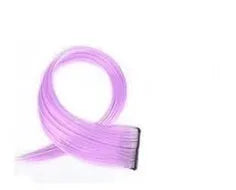Long curly gradient hair extension patch in Aurora Purple colour, approx 60cm length.